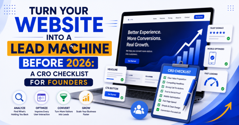 Turn Your Website Into a Lead Machine Before 2026: A CRO Checklist For Founders