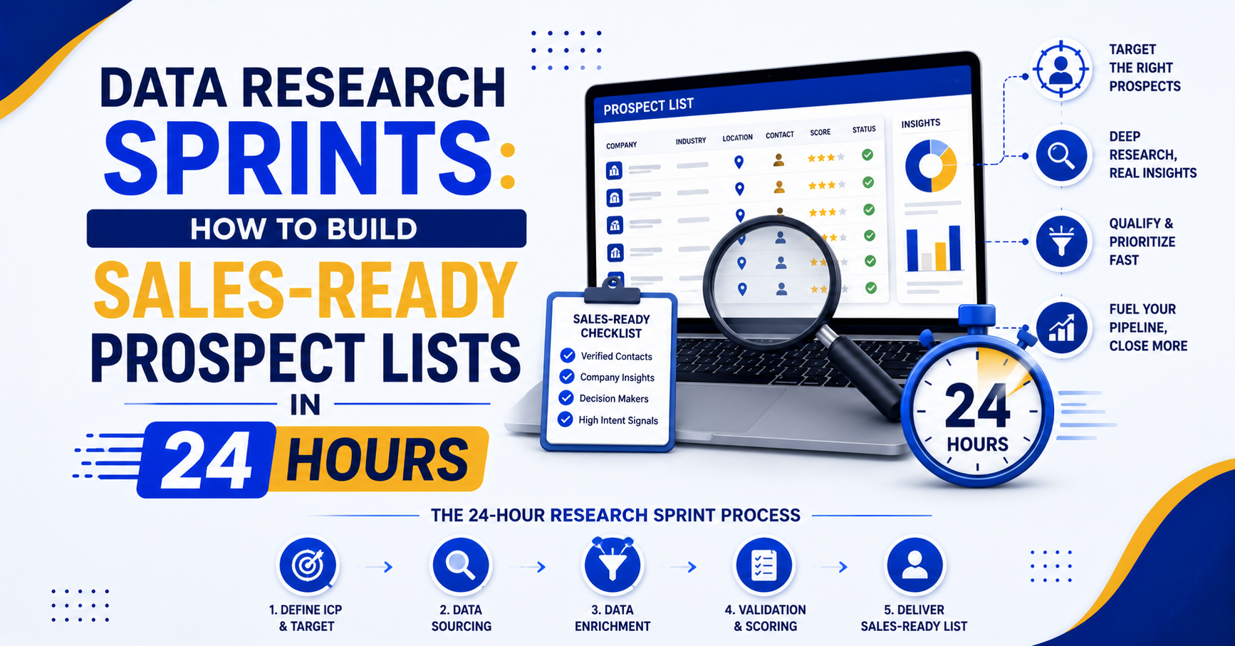 Data Research Sprints: How to Build Sales-Ready Prospect Lists in 24 Hours